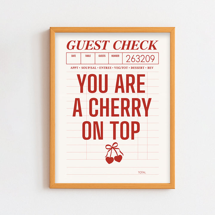 Guest Check Frame