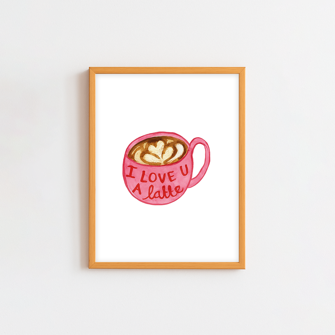 I Love u a Latte Frame