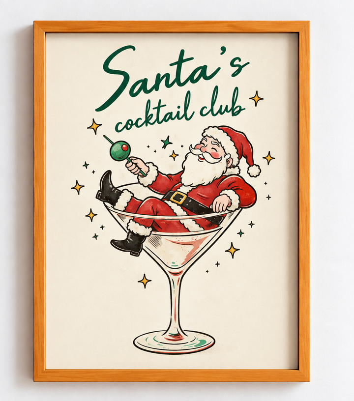 Santa's Cocktail Club Frame