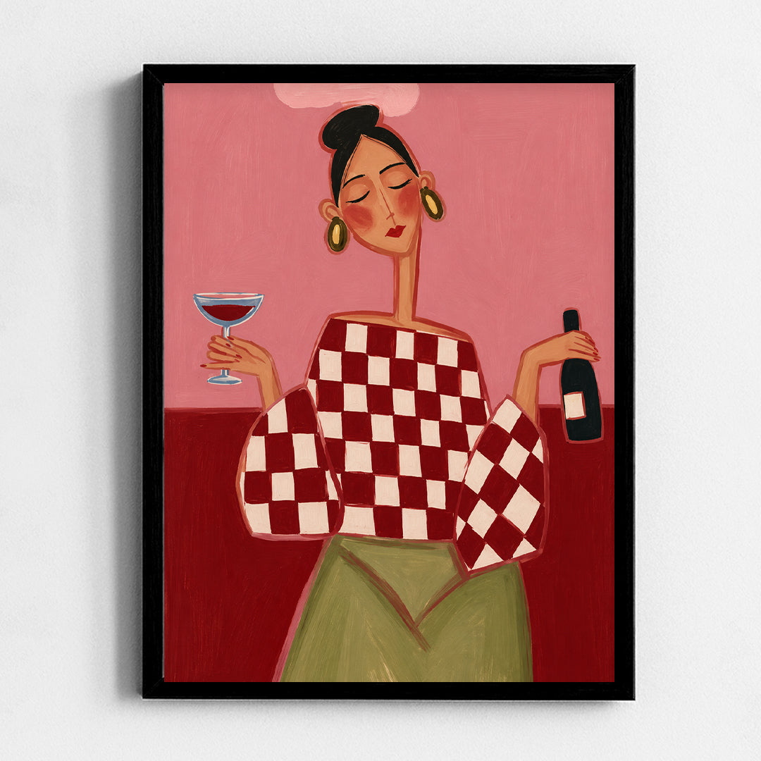 Women with a drink Frame
