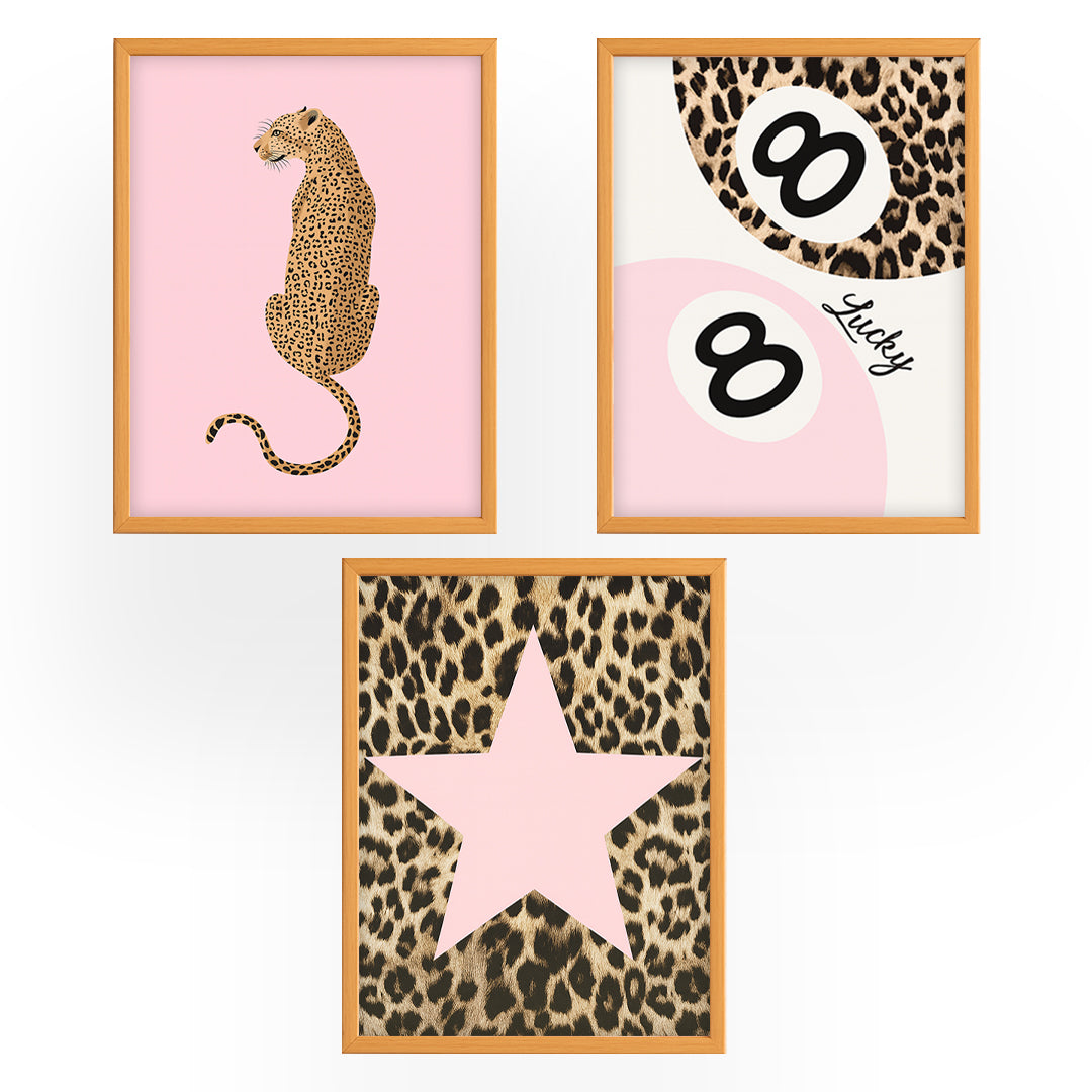 Set of 3 - Leopard Frames