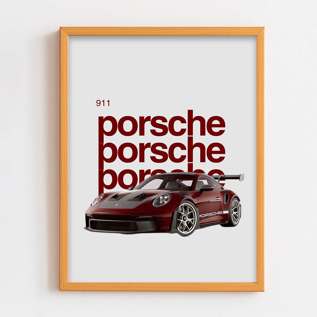 Red Porsche Frame